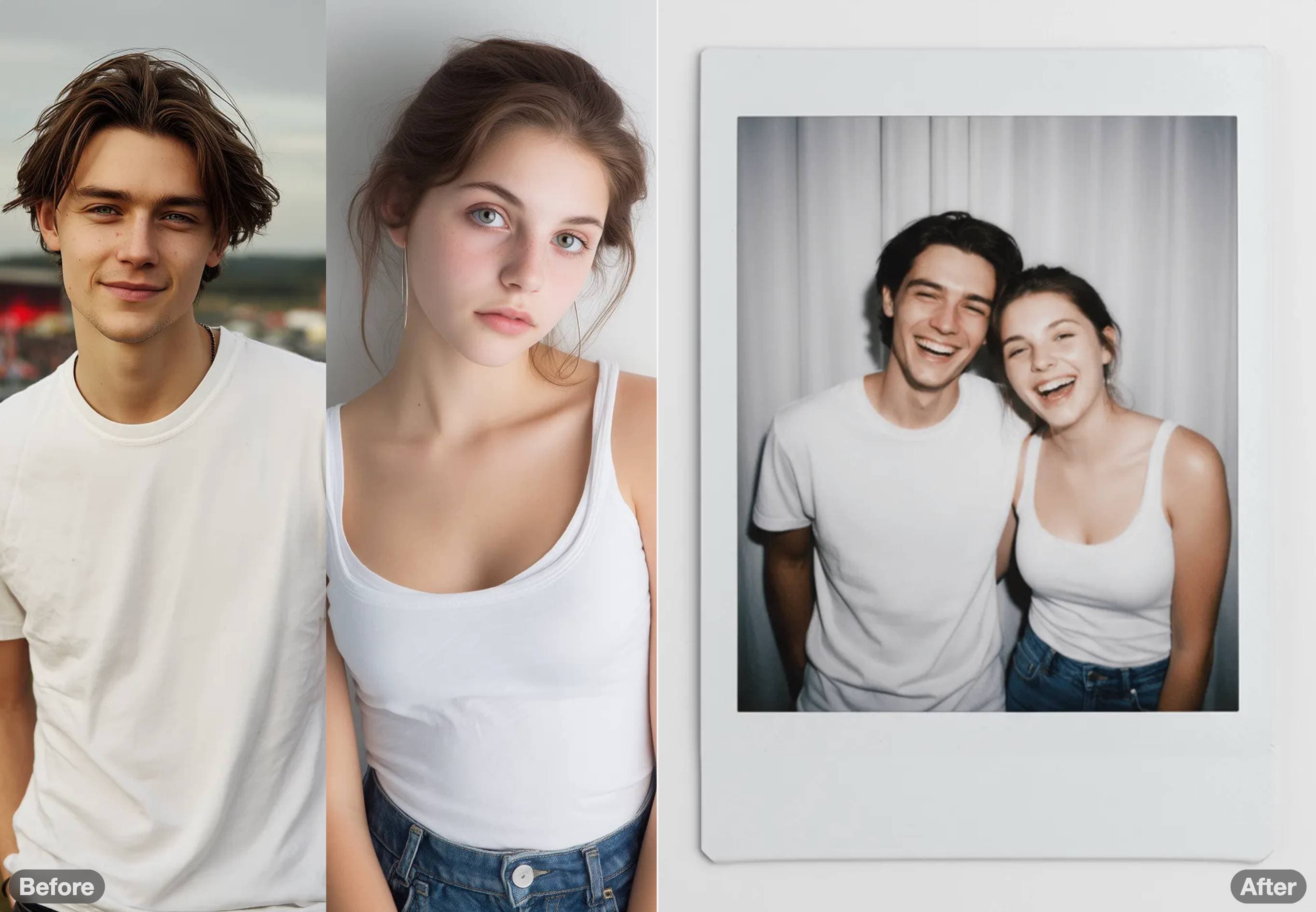 AI Image Editor example - Polaroid Style